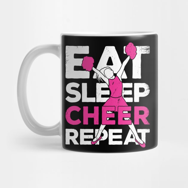 Eat Sleep Cheer Repeat Cheerleader Gift by Dolde08